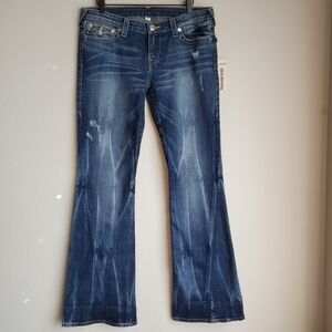 True Religion Flare Flap Mica Gold size 31 NWT